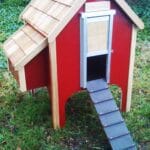Chicubes Wooden Chicken House for 8 Hens Apple Red