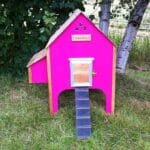 Chicubes Wooden Chicken House for 8 Hens Hot Pink