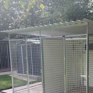 Double block of plastic thermal walk in dog kennels