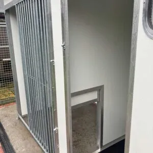 Double Block of Walk In Plastic Insulated Dog Kennels with Runs