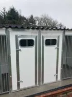 Double Block of Walk In Plastic Insulated Dog Kennels with Runs - Image 3