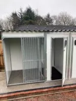Double Block of Walk In Plastic Insulated Dog Kennels with Runs - Image 4
