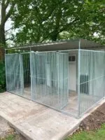 Large Double Block of Plastic Thermal Walk in Dog Kennels - Image 4
